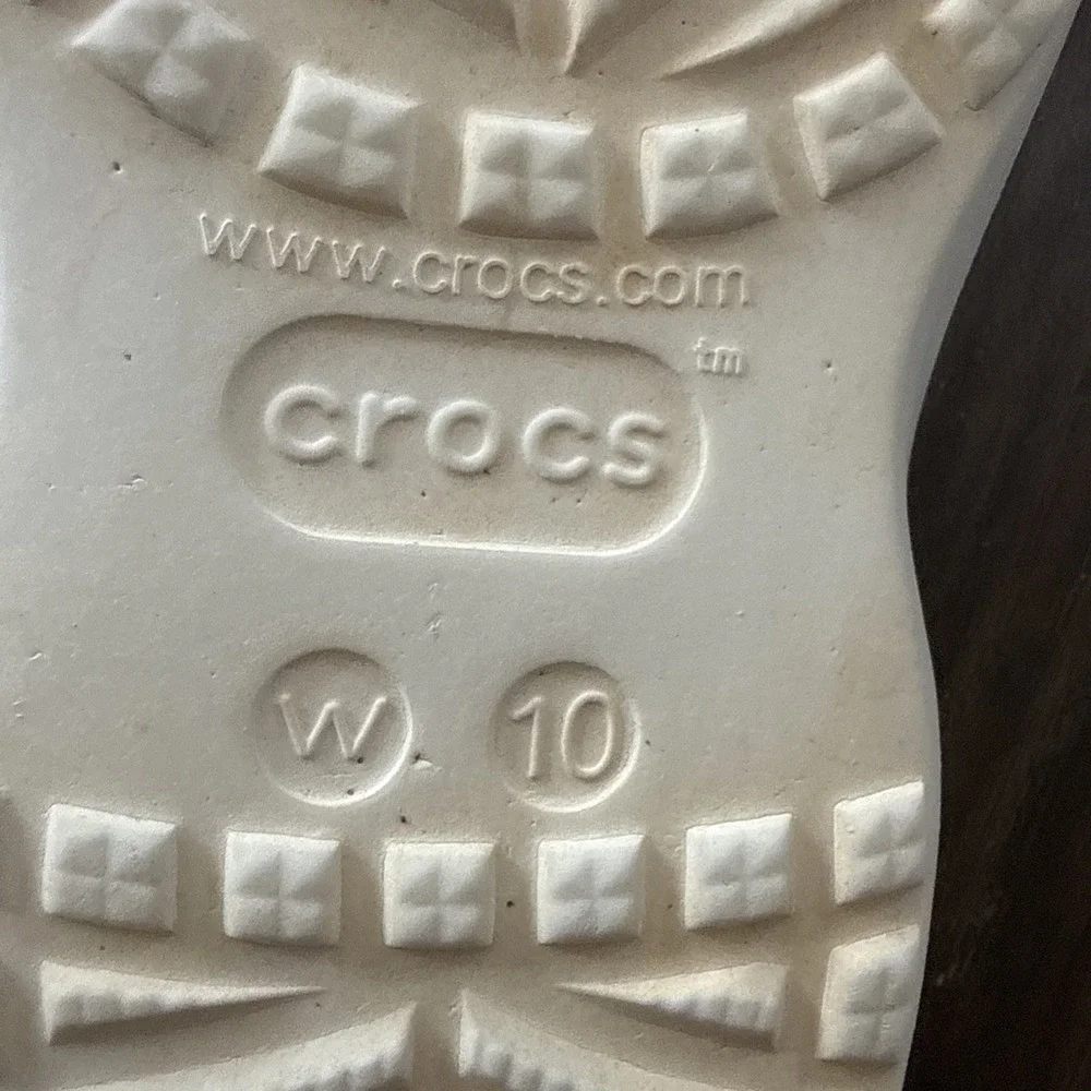 Crocs Baya Platform Clogs Womens 10 White Chunky Slip On